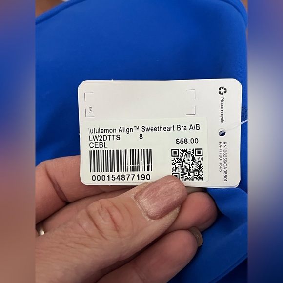 LULULEMON  Align™ Sweetheart Bra Light Support, A/B Cup - Cerulean Blue - Picture 6 of 6